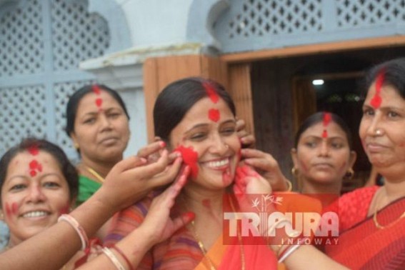 Hindu women celebrate Ambubachi festival in Tripura